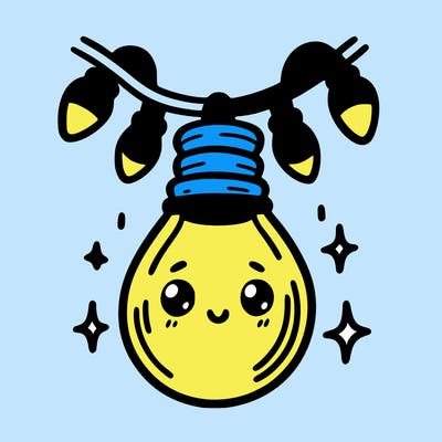 small bulb of a garland