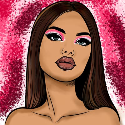 realistic woman with full lips