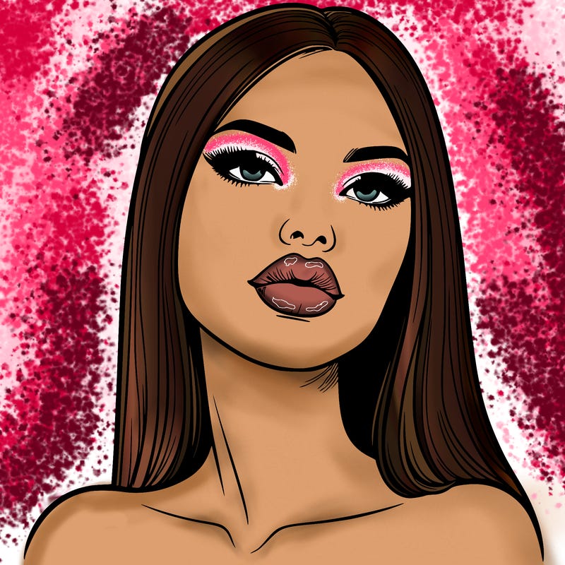 realistic woman with full lips