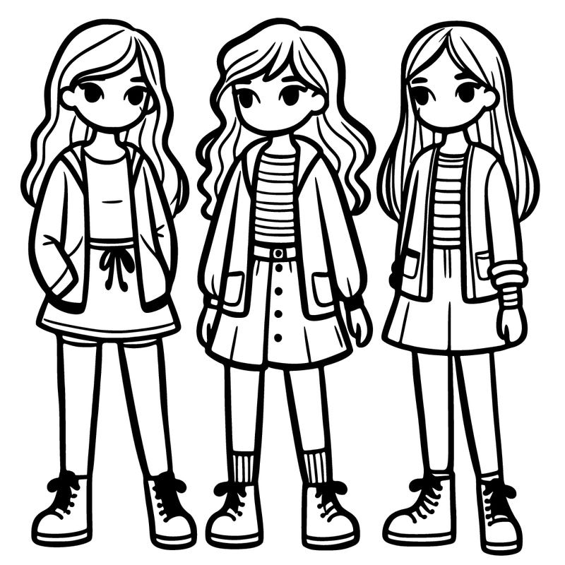 3 girls standing