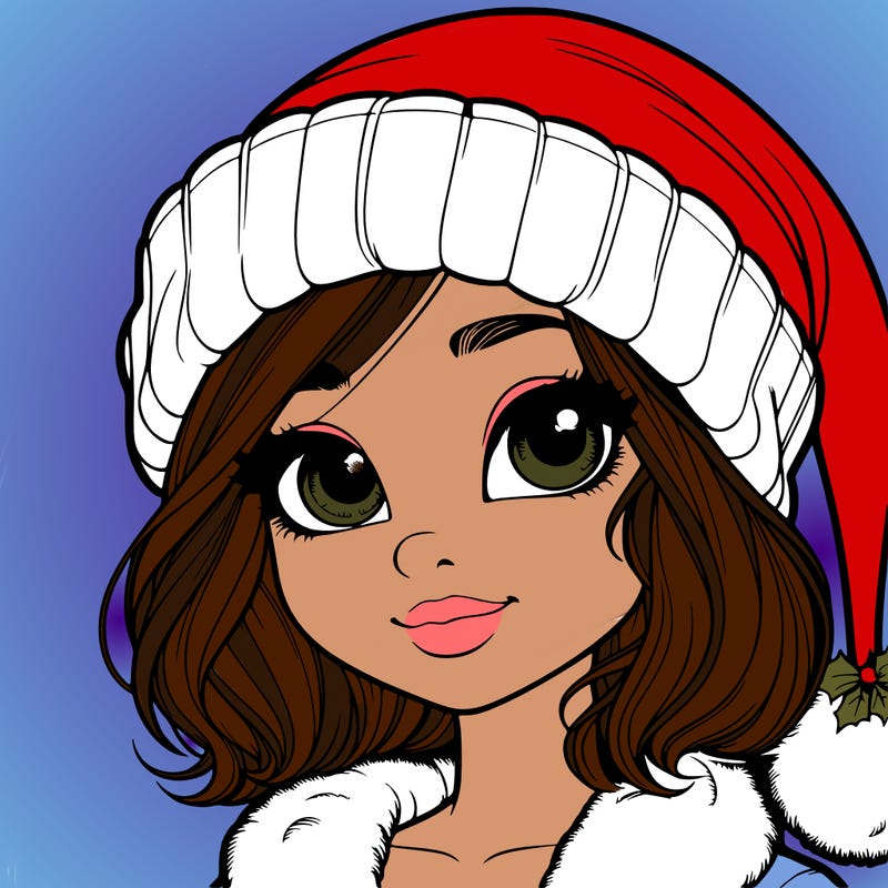 realistic christmas girl