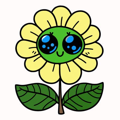 flower with eyes