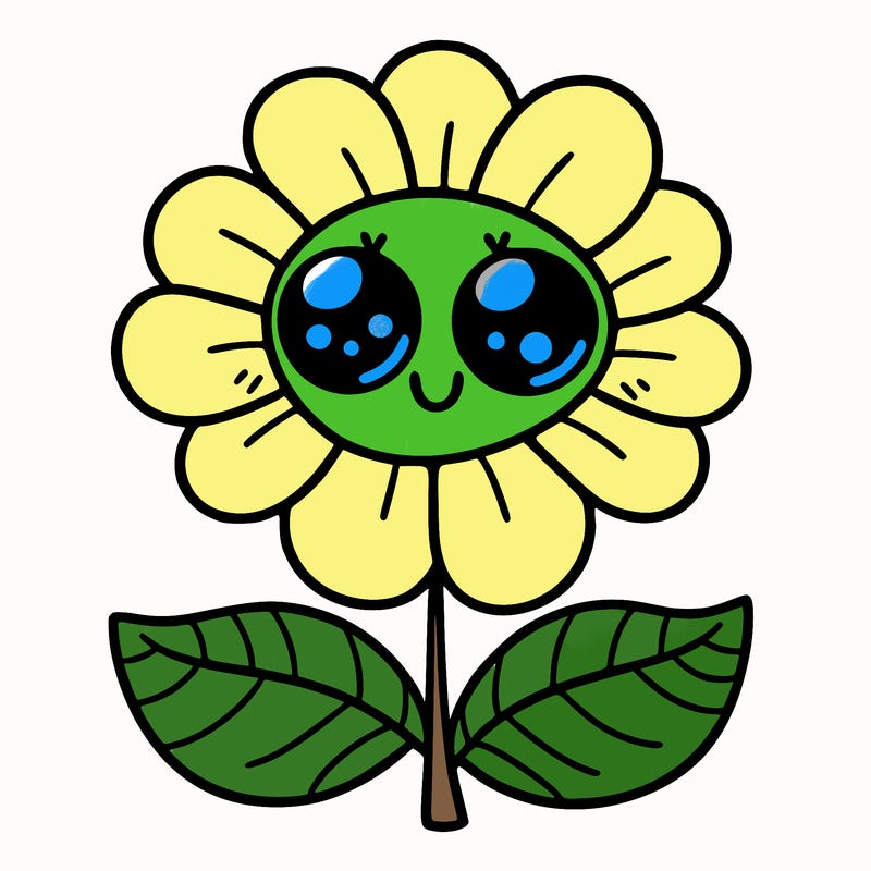 flower with eyes