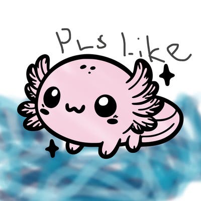 cute easy baby axolotl