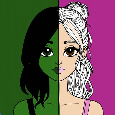 realistic girl split