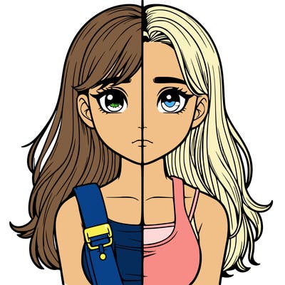 realistic girl split