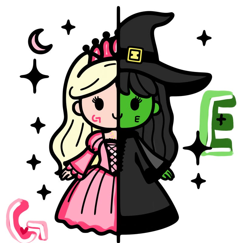 split princess and witch