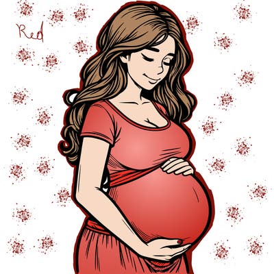 woman heavily pregnant realistic