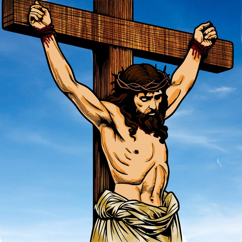 jesus realistic on the cross