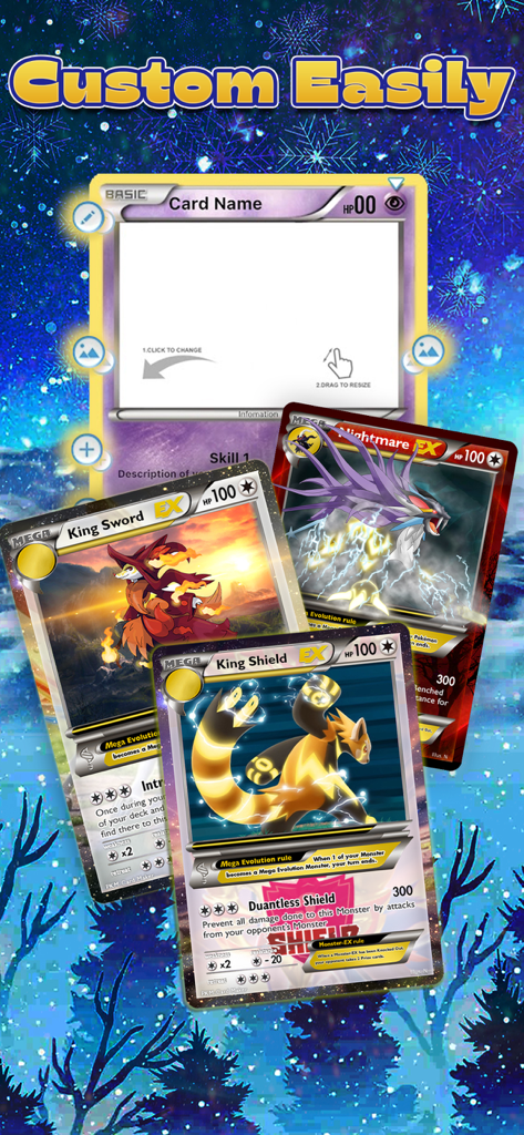 Card Maker Creator for Pokemon - Custom Pokemon card templates in the Card Maker Creator app