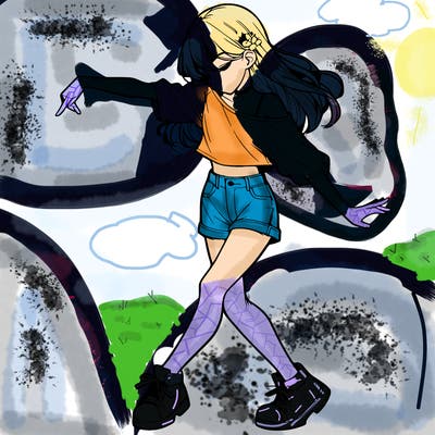 realistic girl danceing
