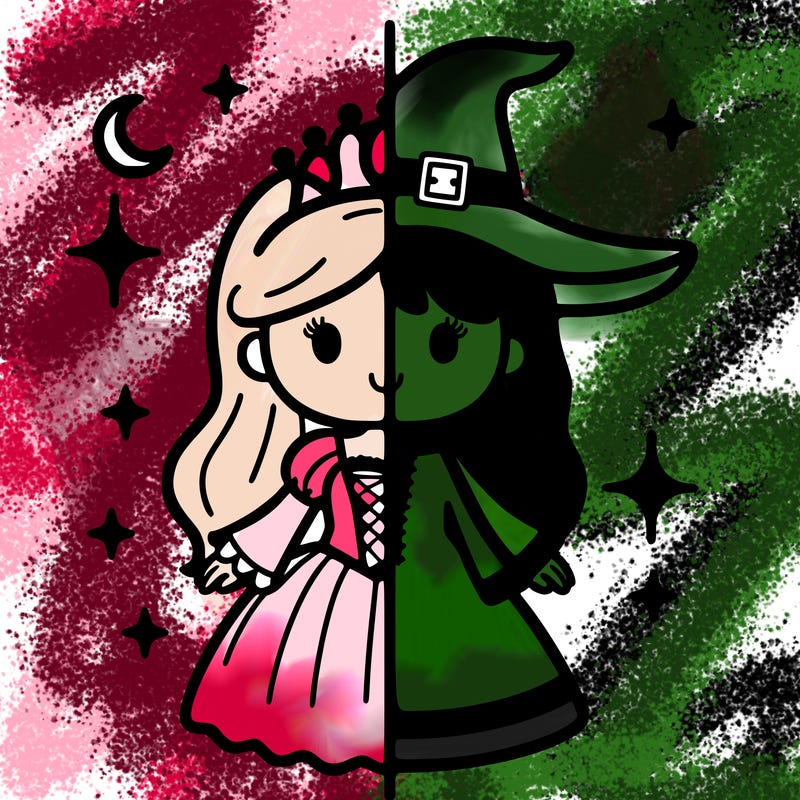 split princess and witch