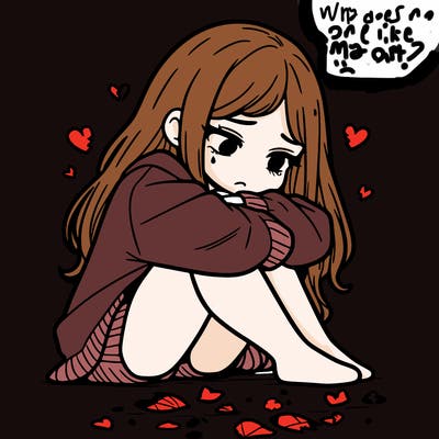 a girl after a breakup