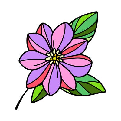 minimalist drawing of a beautiful flower
