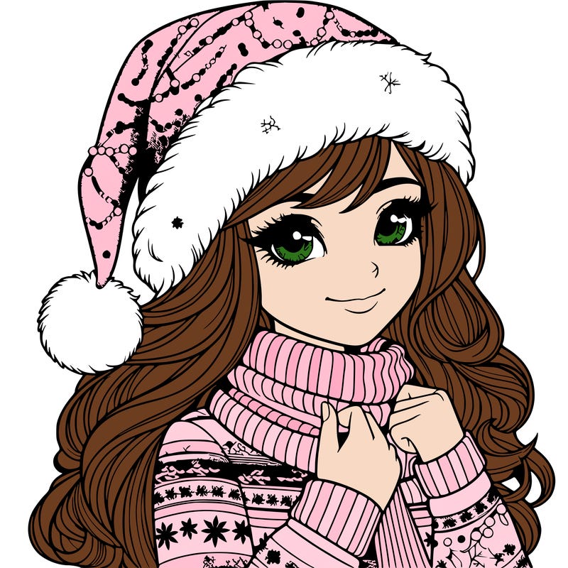 realistic christmas girl