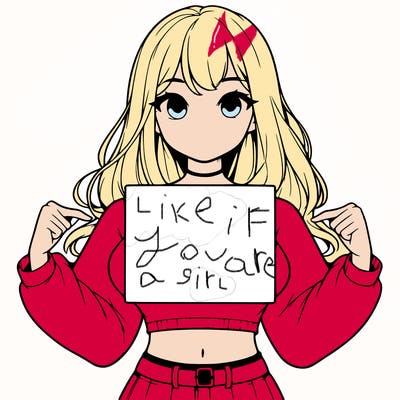 girl holding a blank sign in a long sleeve crop top