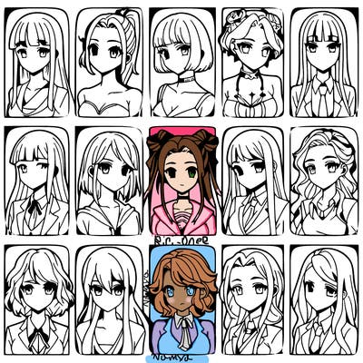 girls that look diffrent anime