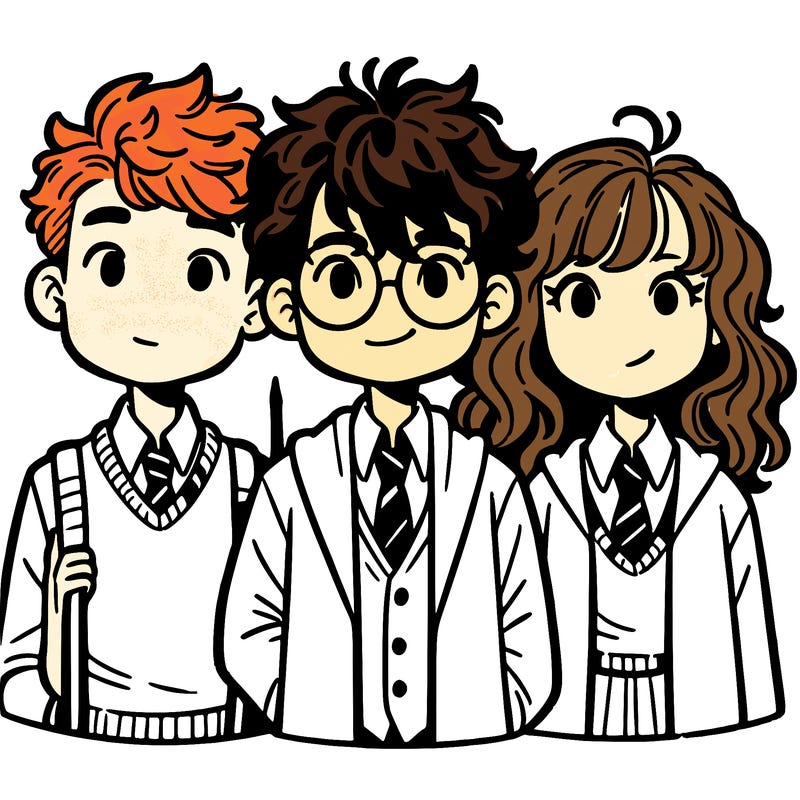 harry potter ron weasley and hermione