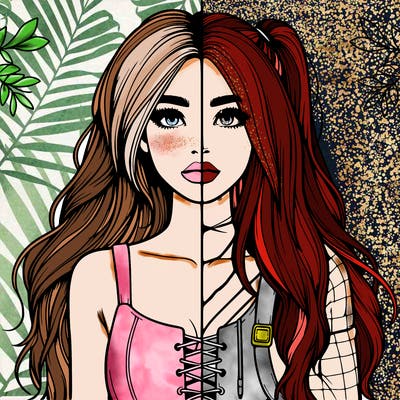 realistic girl split