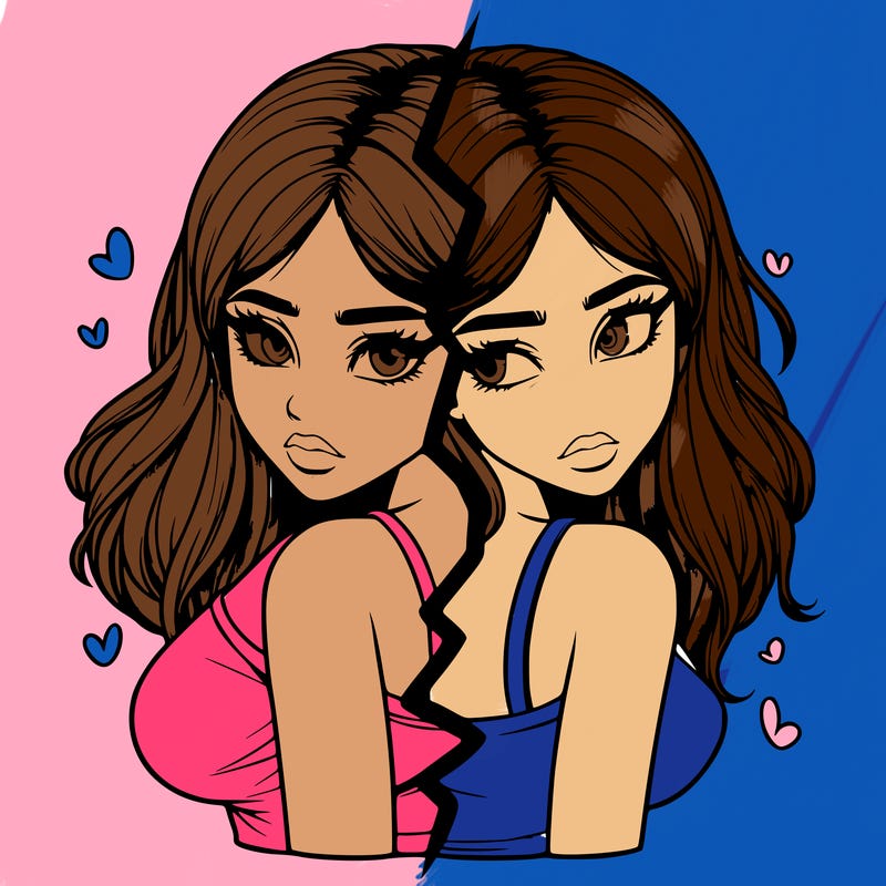 realistic girl split