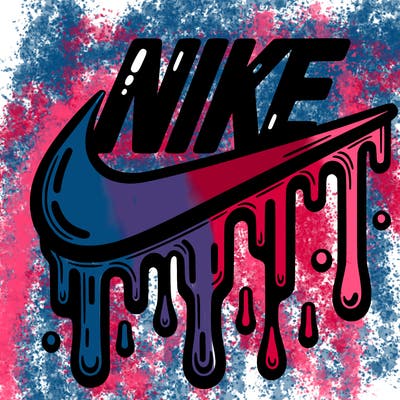dripping nike logo