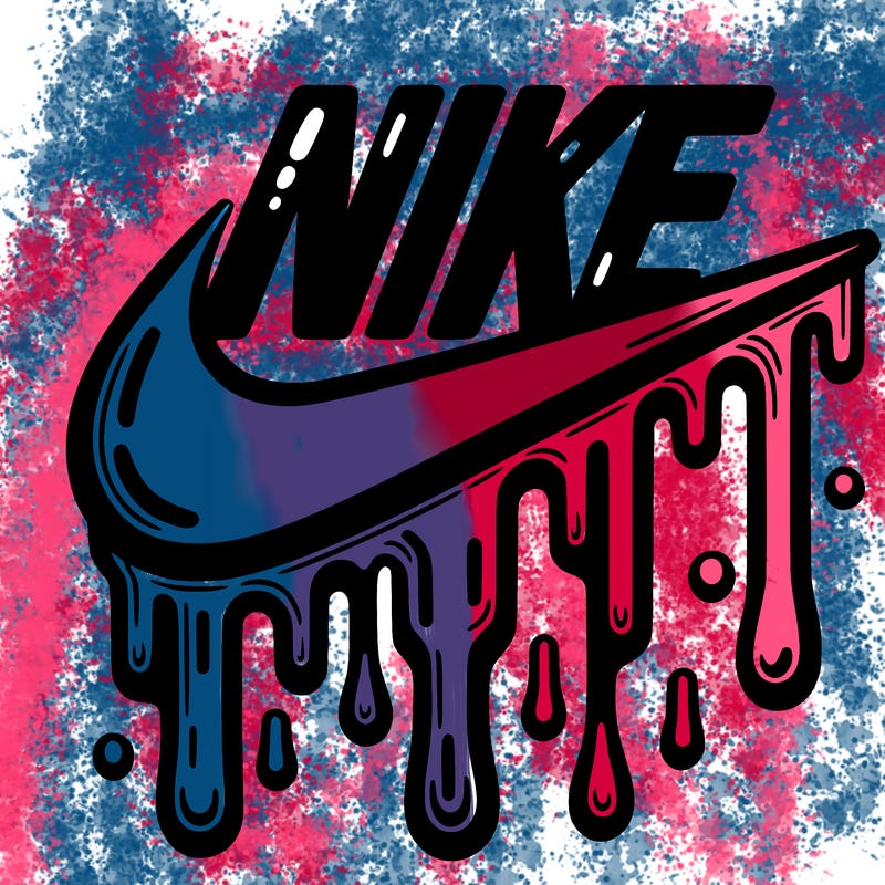 dripping nike logo