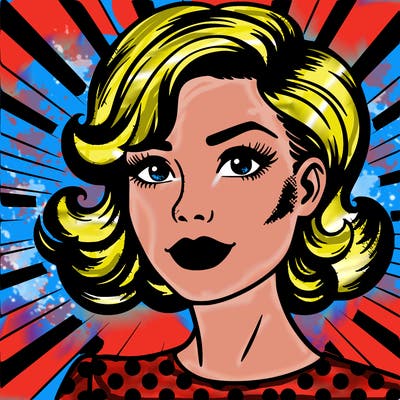 retro pop art girl