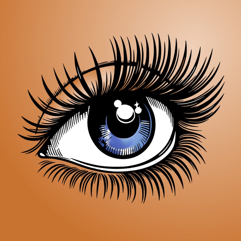 realistic eye long eylashes