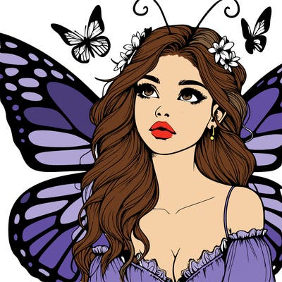 butterfly fairy realistic girl