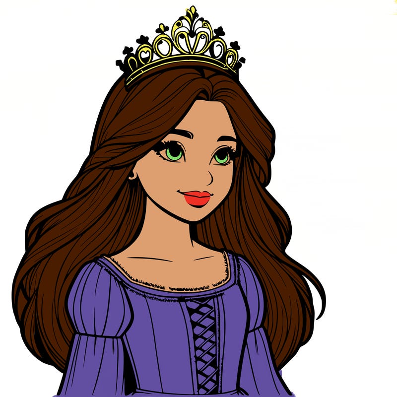 a realistic medieval princess with a tiara