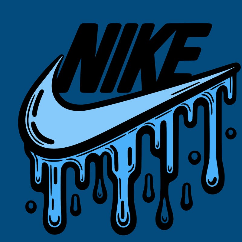 dripping nike logo