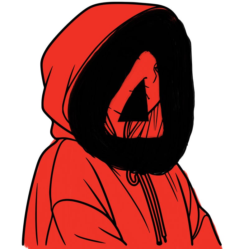 a realistic girl in a hoodie