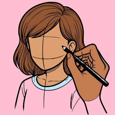 drawing a realistic person