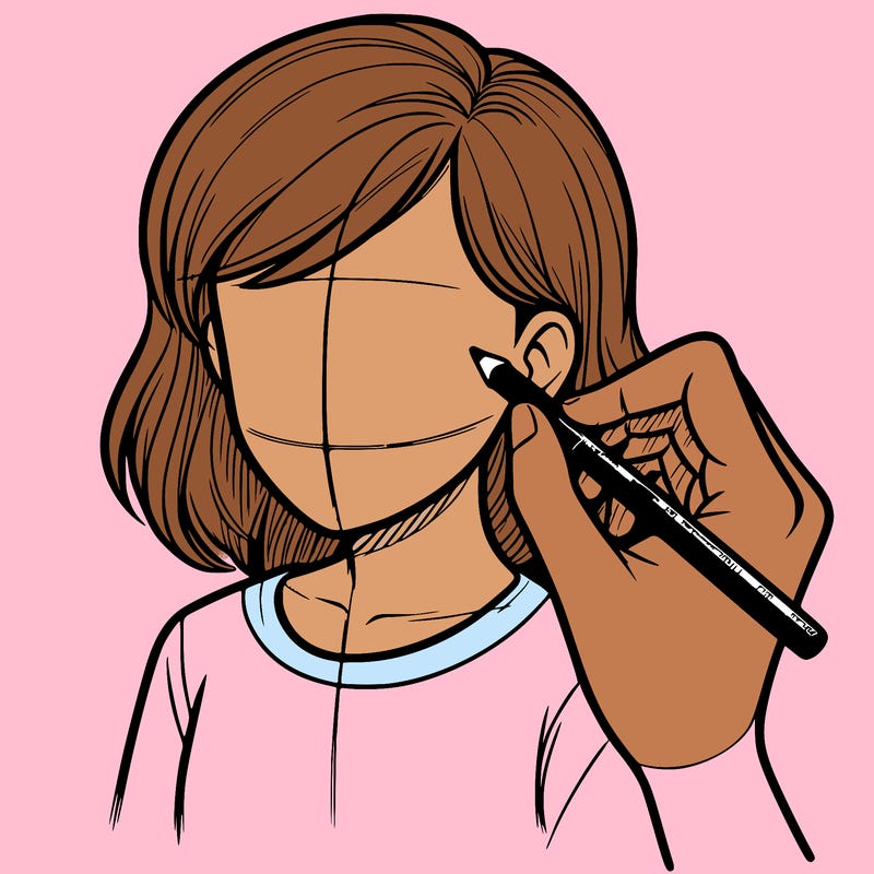 drawing a realistic person