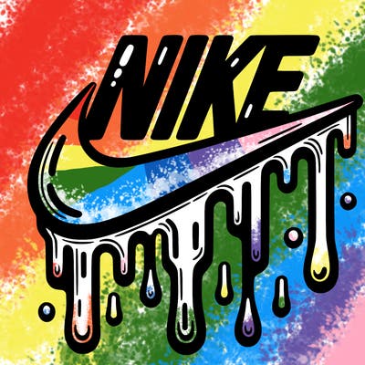 dripping nike logo