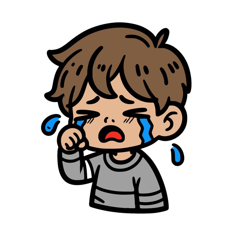 little boy cry