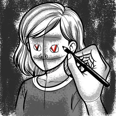 drawing a realistic person