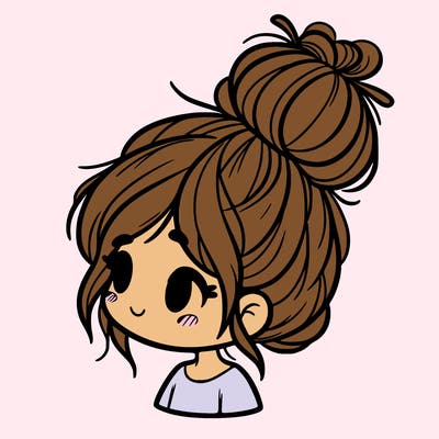 girl with messy bun