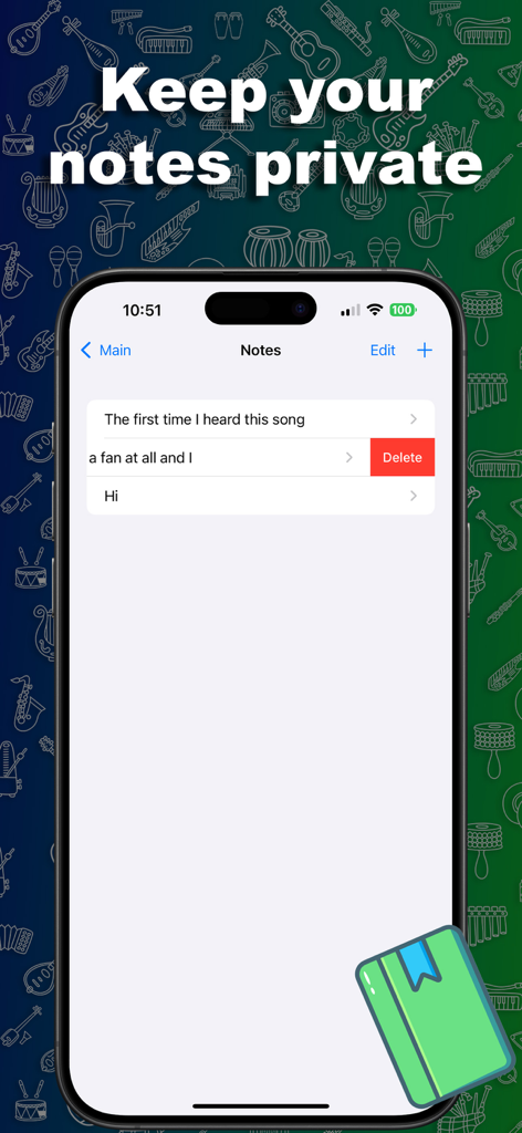 Duo Messenger Web Clone Plus - Una pantalla de teléfono inteligente que muestra la función de notas privadas dentro de la aplicación Duo Messenger.
