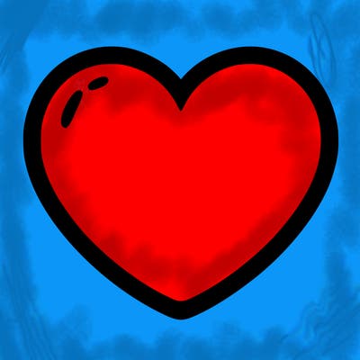 a blank heart
