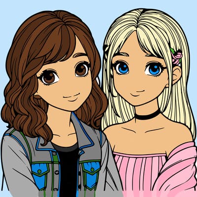 two girls that are realistic