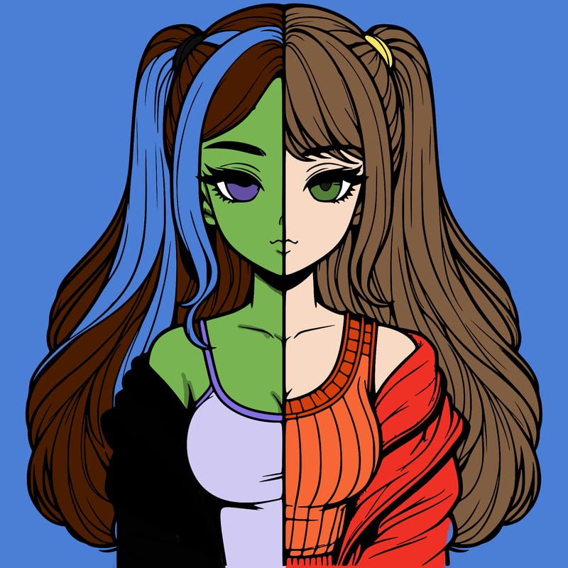 realistic girl split