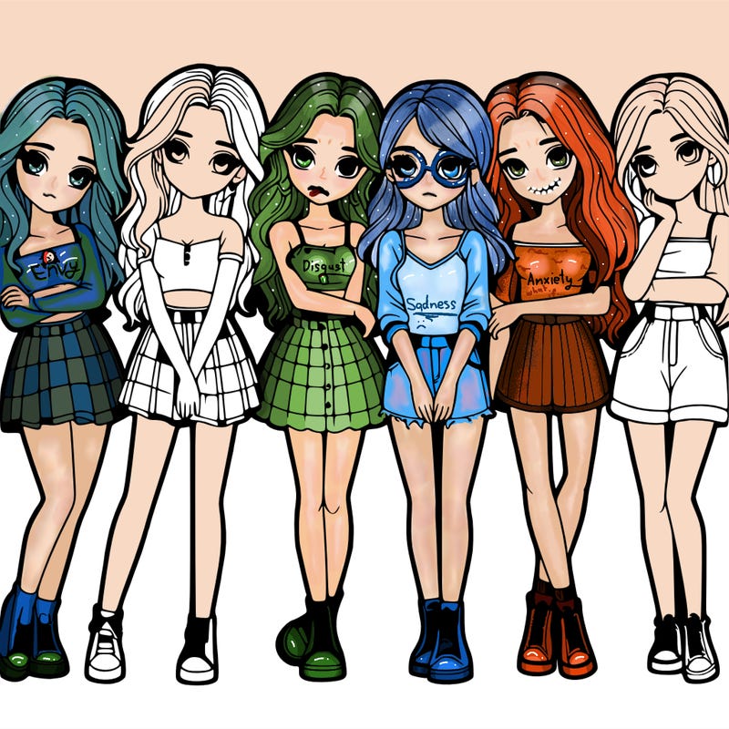 a group of girls realistic