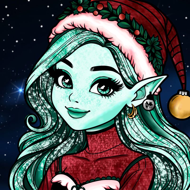 christmas girl elf realistic