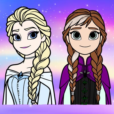elsa and anna from frozen