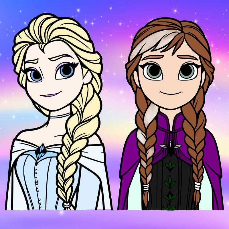 elsa and anna from frozen