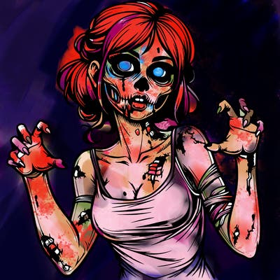 realistic zombie girl