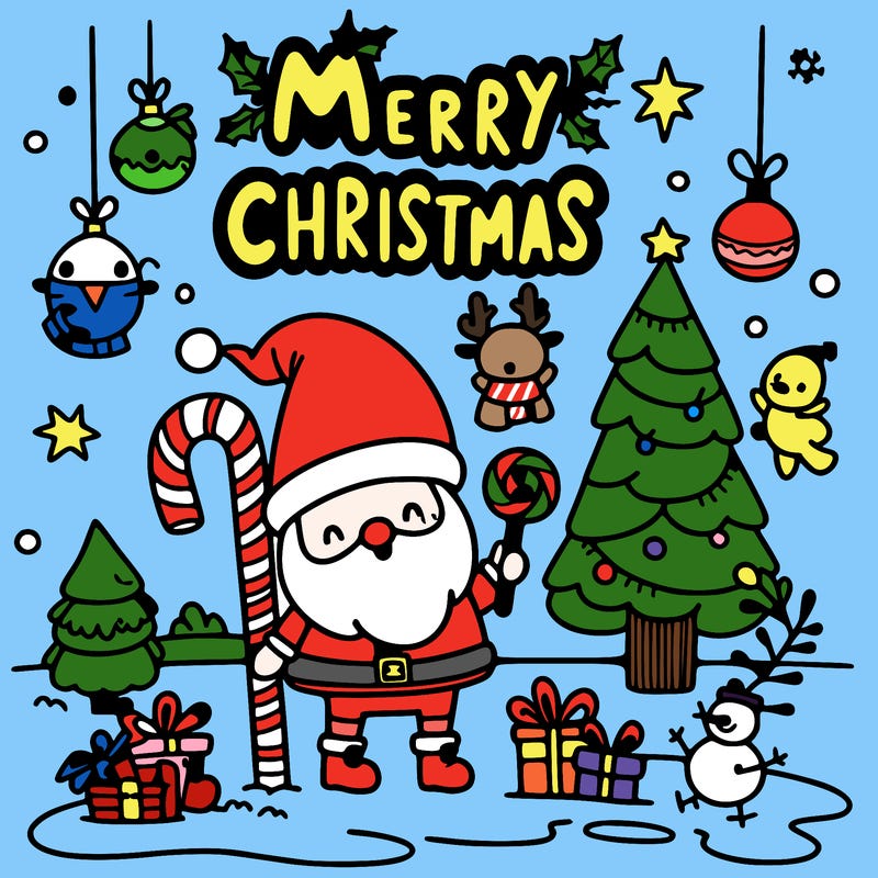 simple merry christmas poster