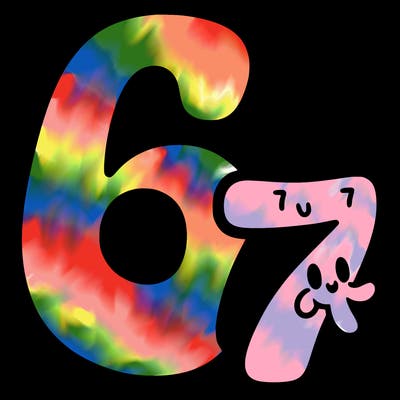 a number of a 6 and a seven