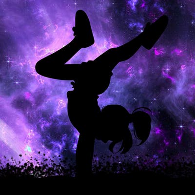 girl doing a realistic cartwheel